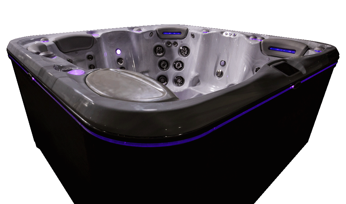 Hydropool selvrensende spabad med lyseffekter